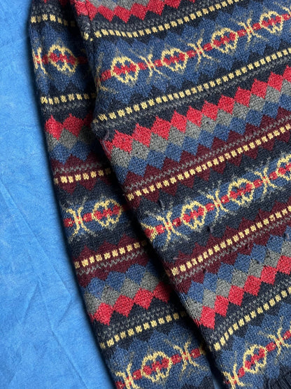 Sweterek Kolorowy Blend Wełniany 90s L | Piggy Boxer Vintage Shop