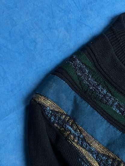 Sweterek Kolorowy V - Neck L 90s | Piggy Boxer Vintage Shop