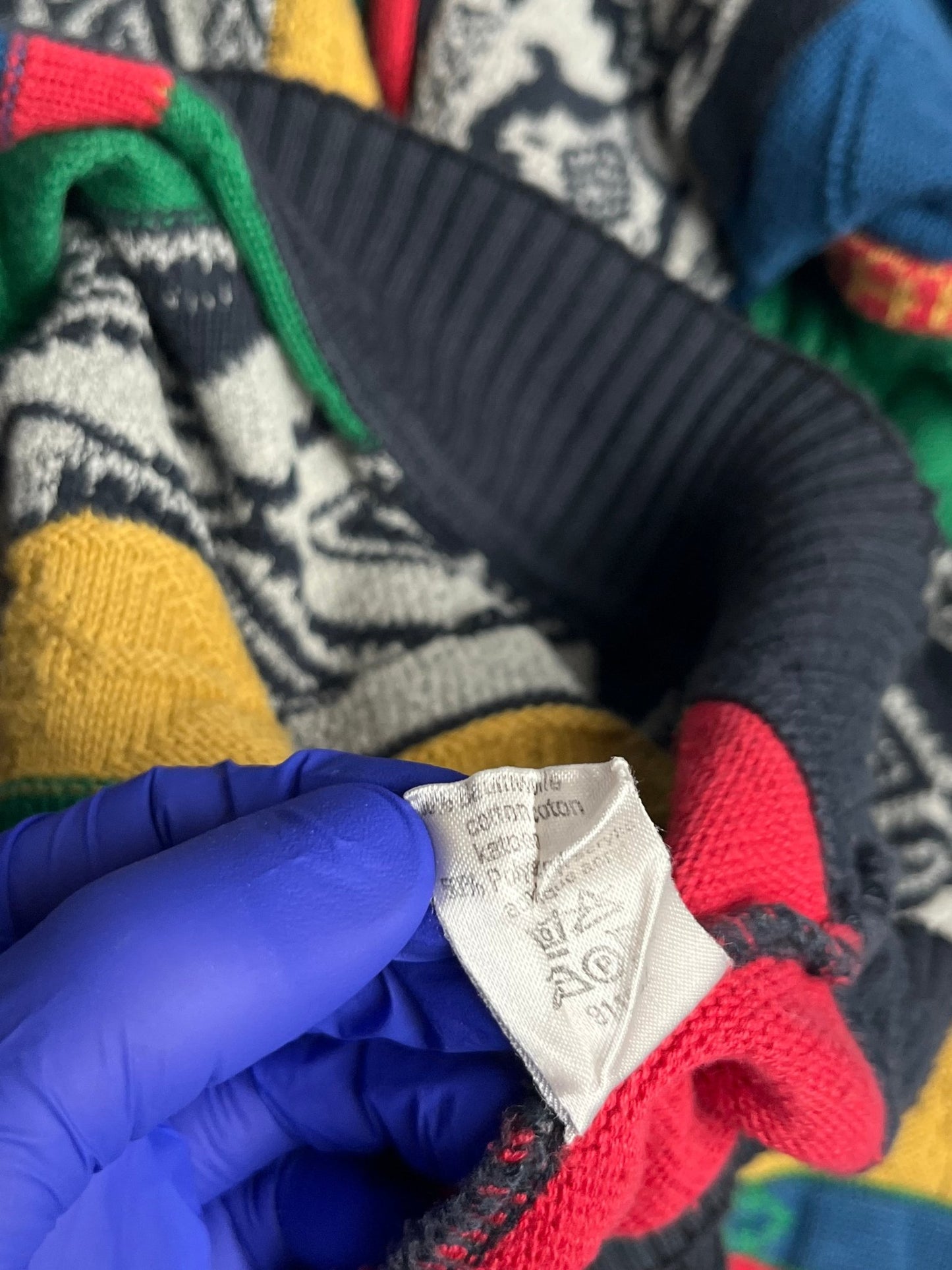 Sweterek Kolorowy Warkocz 90s L | Piggy Boxer Vintage Shop