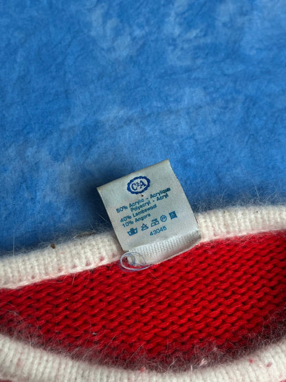 Sweterek Wełniany z Motywem Wsi 90s L | Piggy Boxer Vintage Shop