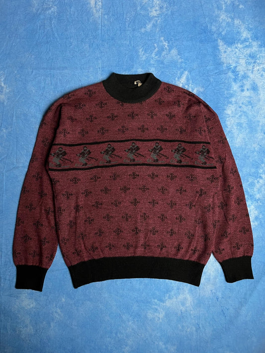 Sweterek Zimowy Narciarski Blend Wełniany 90s L | Piggy Boxer Vintage Shop