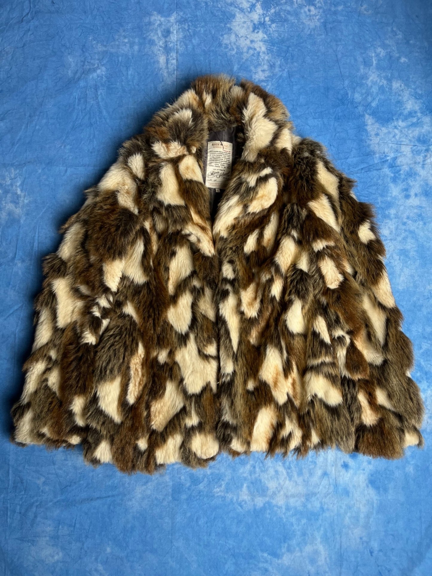 Sztuczne Futro w Łaty Krówki 00s S | Piggy Boxer Vintage Shop