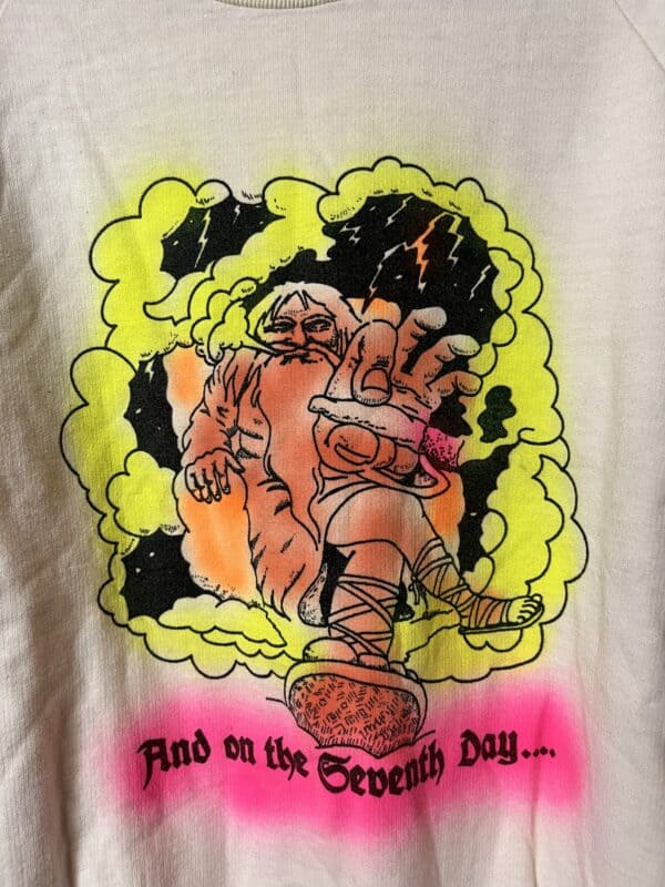 Crewneck 80s God And On The Seventh Day 420 - obrazek 4