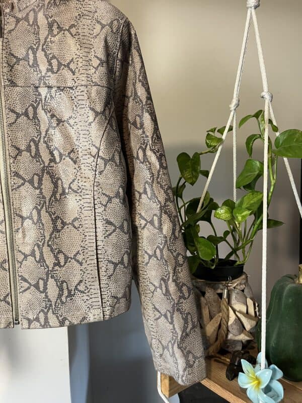 Kurtka Skórzana Snake Pattern 00s - obrazek 6